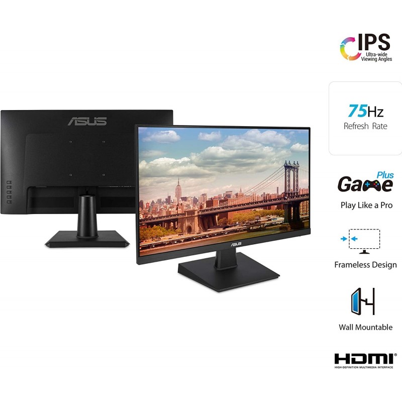 ASUS VA24EHE 23.8” Monitor 75Hz Full HD (1920x1080) IPS