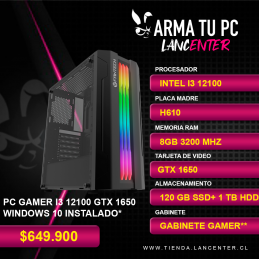 PC GAMER I3 12100 GTX 1650
