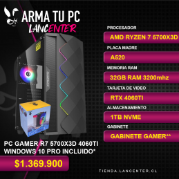 PC GAMER R7 5700X3D 4060TI...