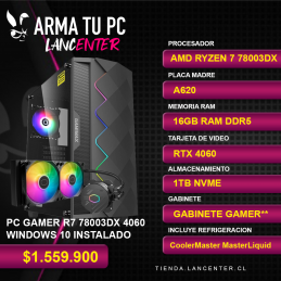 PC GAMER R7 78003DX 4060...