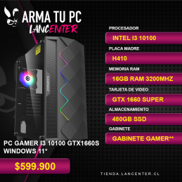 PC GAMER I3 10100 GTX 1660