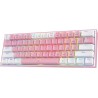 Teclado K617 Fizz 60% con cable para juegos RGB (blanco y rosa)