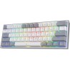 Teclado K617 Fizz 60% con cable para juegos RGB (blanco y gris)