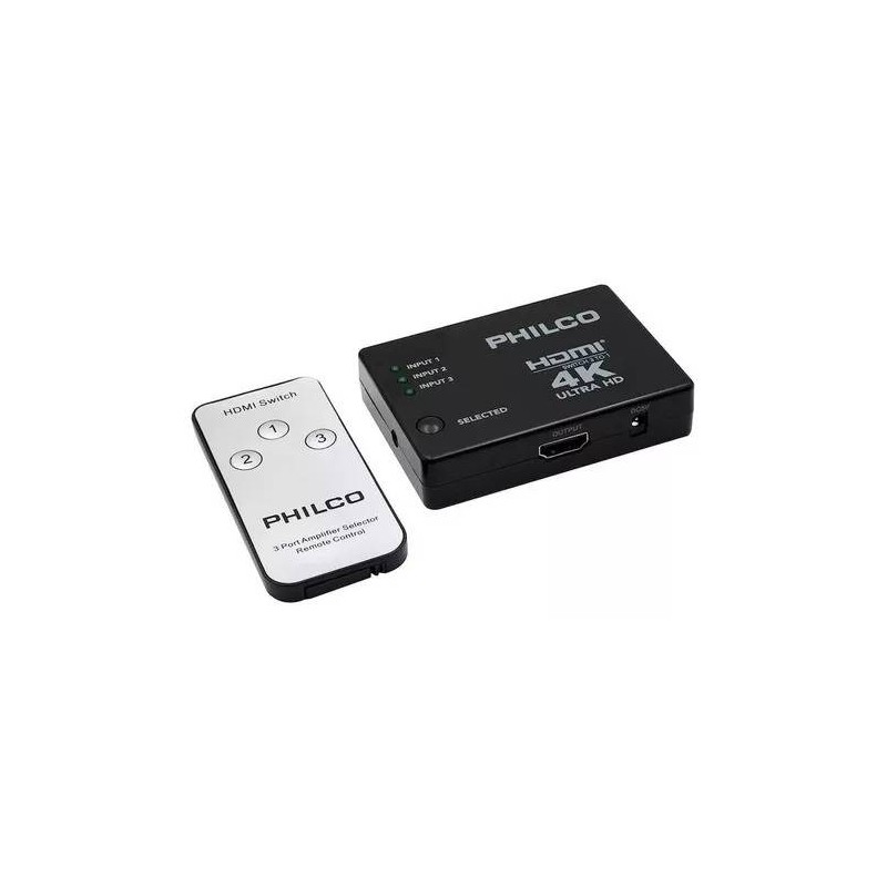 Splitter Switch PHILCO 4K, HDMI 1X3