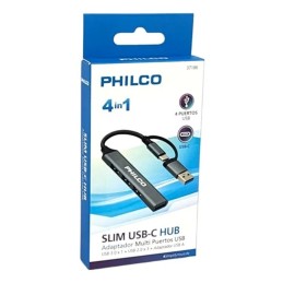 HUB USB A/C - Philco USB 3.0 - 4 Puertos