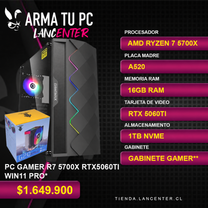 PC GAMER R7 5700X RTX5060TI