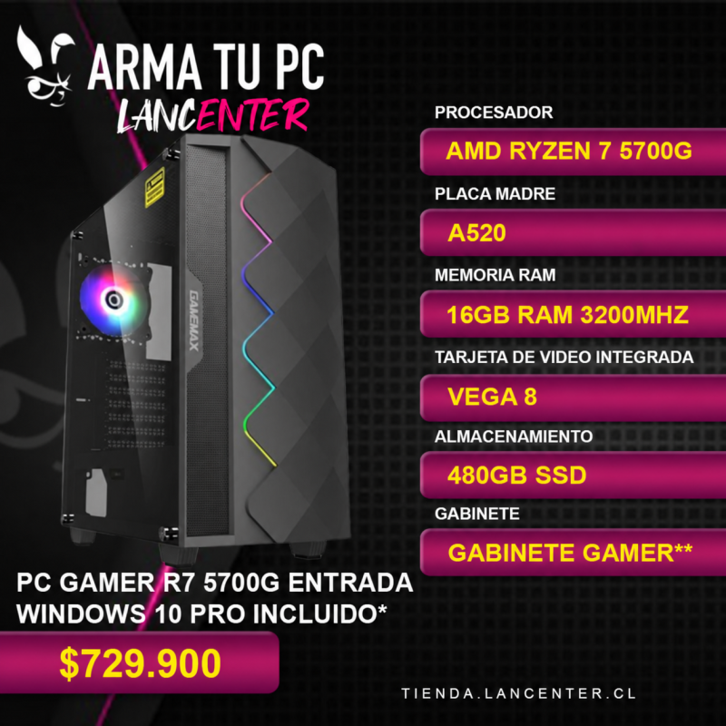 PC GAMER R7 5700G ENTRADA