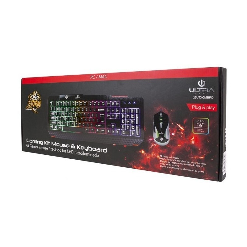 Teclado y ratón RGB con una sola mano, teclado para juegos, ratón de 6400  DPI, controlador de juego portátil RGB para PC Gamer