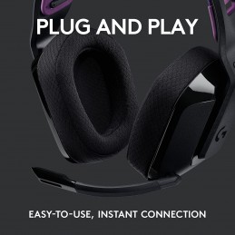 Logitech G335 - Auriculares con cable para videojuegos, micrófono abatible,  conector de audio de 3.5 mm, almohadillas de espuma viscoelástica para PC